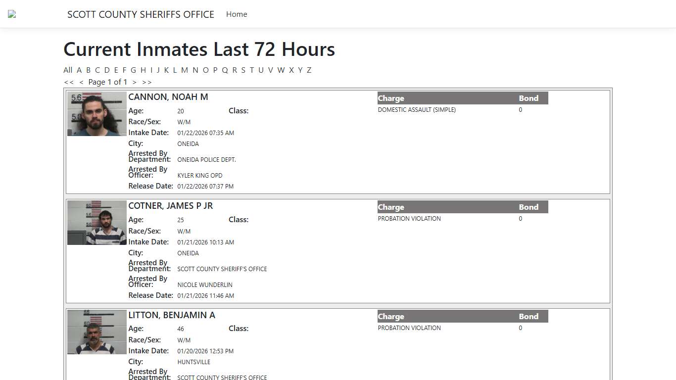 Inmates - ISOMS Portal